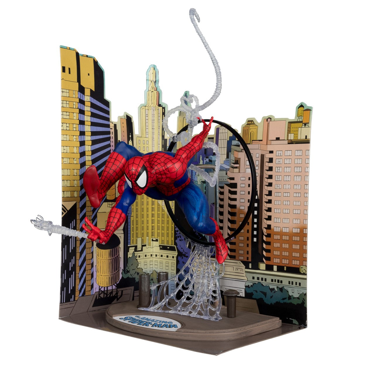 McFarlane Toys Spider-Man 1:6th Scale Collectible with Scene & Comic (Based on The Amazing Spider-Man #302)