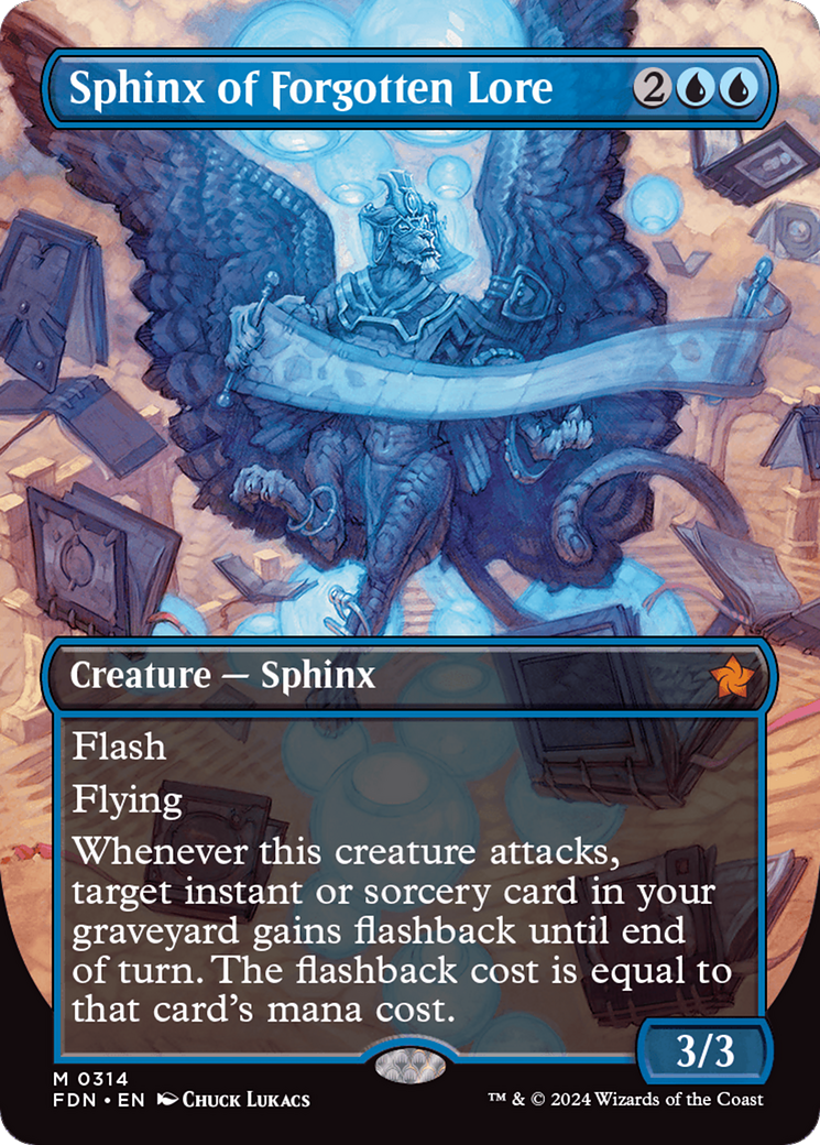 Sphinx of Forgotten Lore (Borderless) [Foundations]