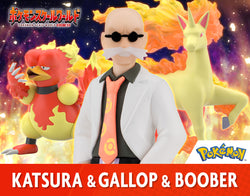 Pokemon Scale World Kanto Region Blaine, Rapidash, & Magmar Figure Set