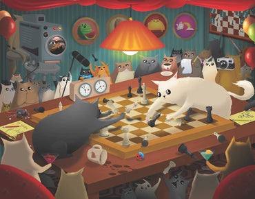 CATS PLAYING CHESS