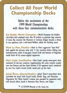 1999 World Championships Ad [World Championship Decks 1999]