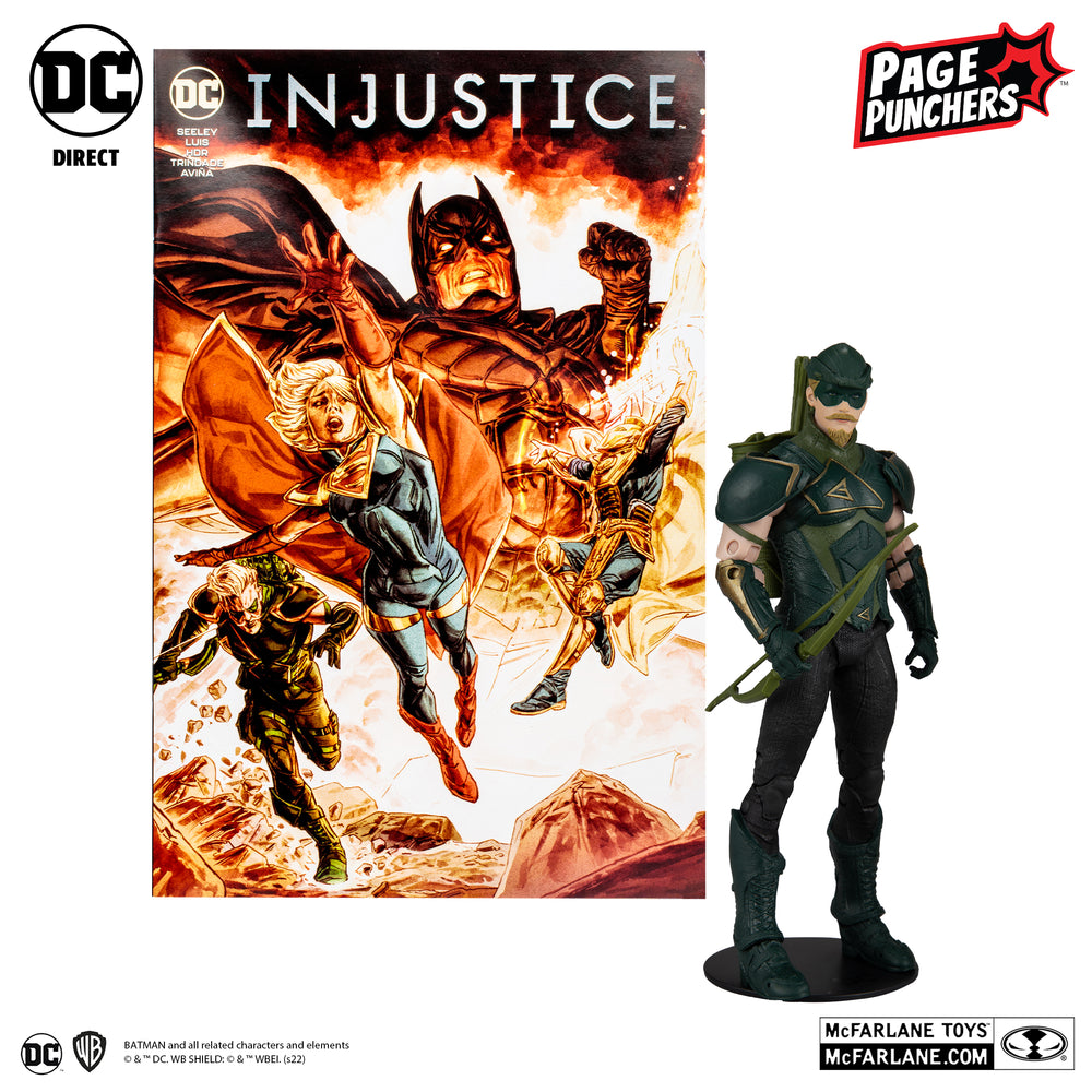 DC DIRECT - MCFARLANE TOYS - GREEN ARROW WITH INJUSTICE 2 - COMIC PAGE PUNCHERS