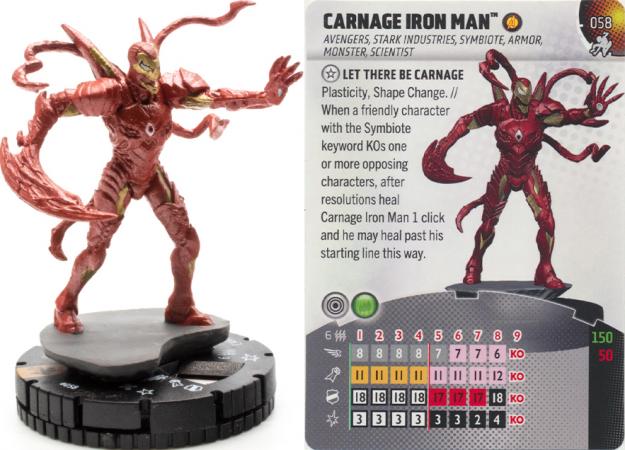 Heroclix - Spider-man Beyond Amazing - Carnage Iron Man #058 Chase