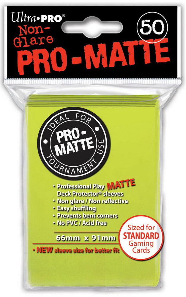 Ultra PRO: Standard 50ct PRO-Matte Sleeves (Bright Yellow)