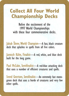 1997 World Championships Ad [World Championship Decks 1997]