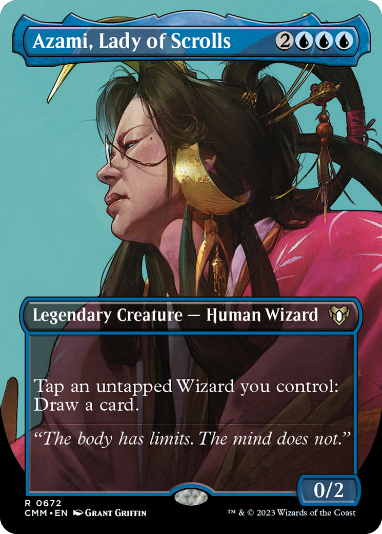 Azami, Lady of Scrolls (Borderless Profile) [Commander Masters]