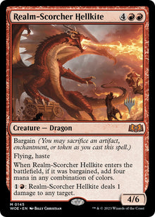 Realm-Scorcher Hellkite (Promo Pack) [Wilds of Eldraine Promos]