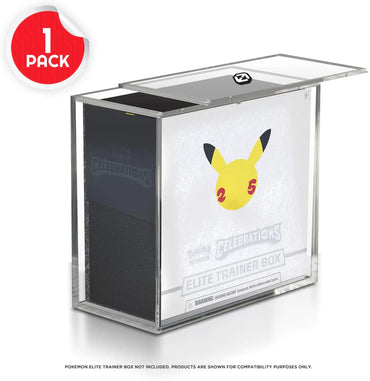 Pokemon ETB Elite Trainer Box w/ Sliding Lid Anti-UV - Acrylic Protector 4.0MM - Pack of 1