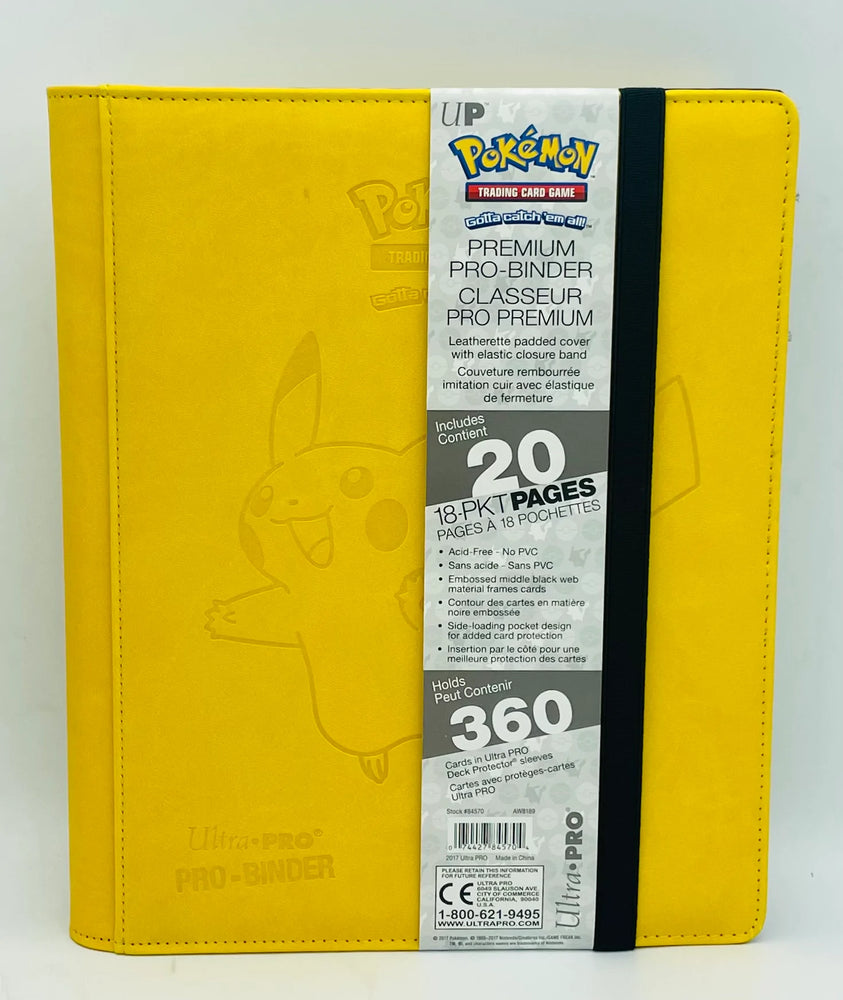 Ultra Pro - Pokemon - 9 Pocket Zippered Pro-Binder (Yellow Pikachu)