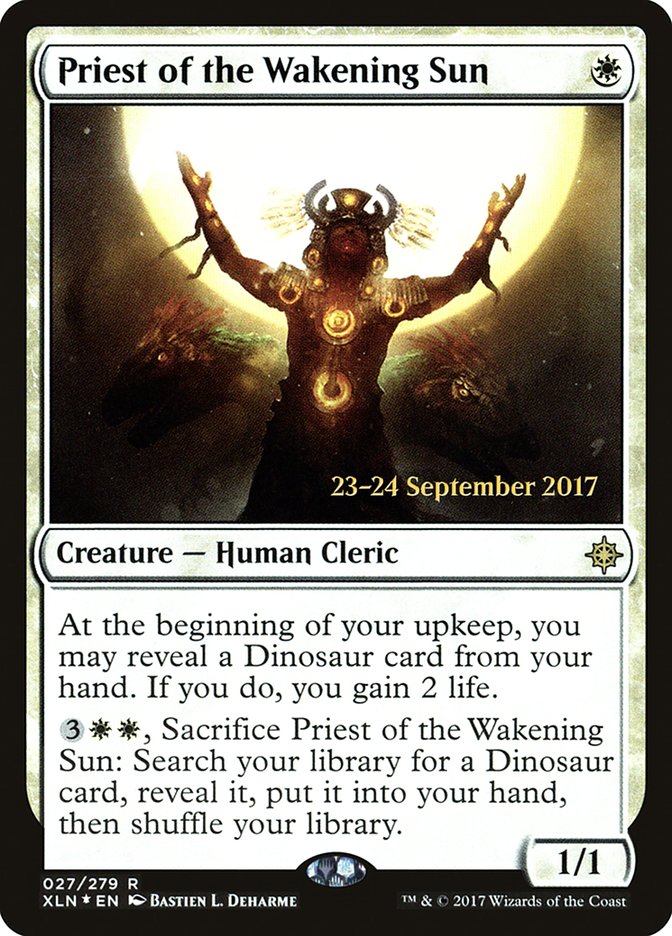 Priest of the Wakening Sun [Ixalan Prerelease Promos]