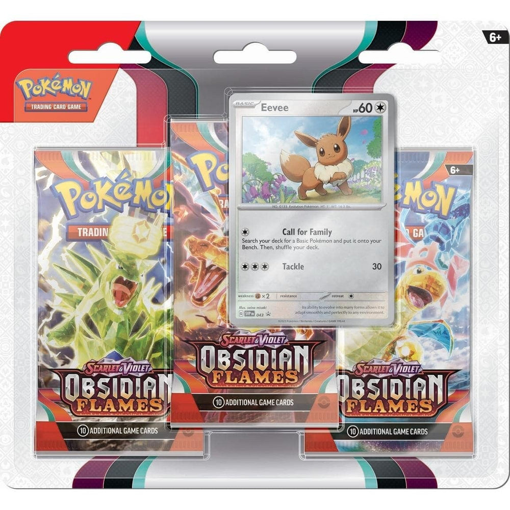 Scarlet & Violet: Obsidian Flames - 3-Pack Blisters (Eevee)