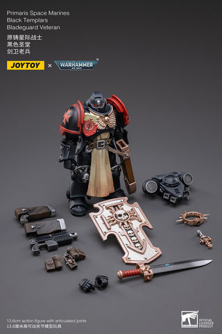 JoyToy - Warhammer 40,000 - Space Marines Black Templar Bladeguard Veteran - Figurine